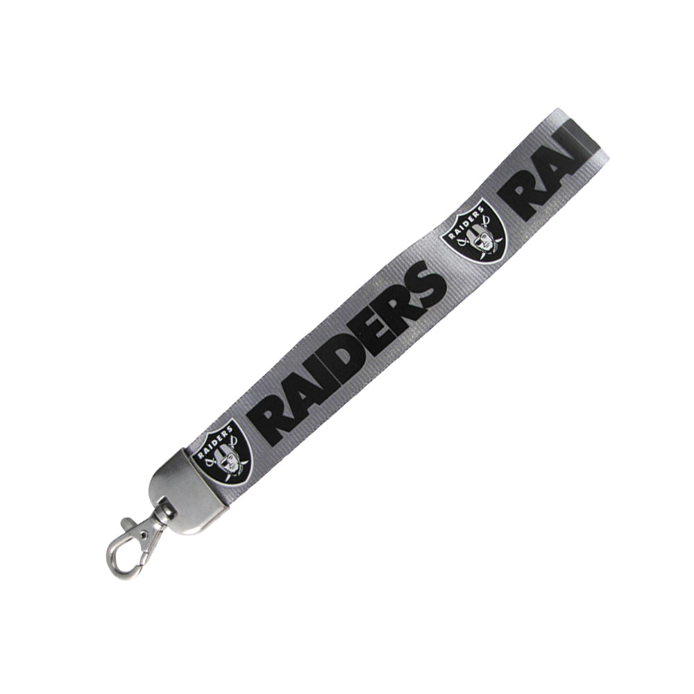 Las Vegas Raiders Wristlet Lanyard Silver - LWS1720