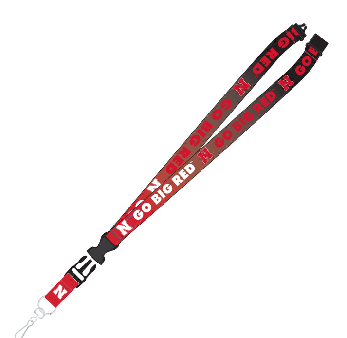 Nebraska Cornhuskers Lanyard Ombre Tagline Go Big Red - PSGLS0456921