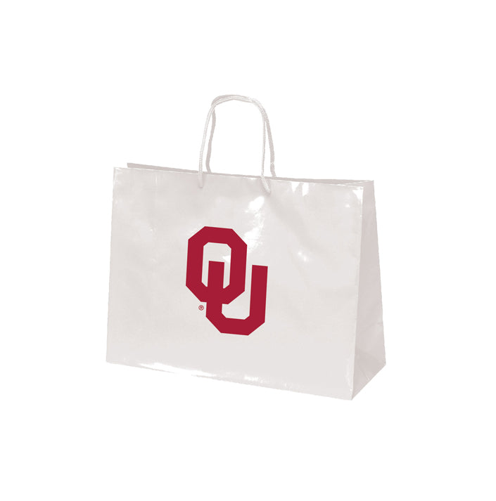 Oklahoma Sooners Large Gift Bag 16x12 Luxe White - PSGLS0458893