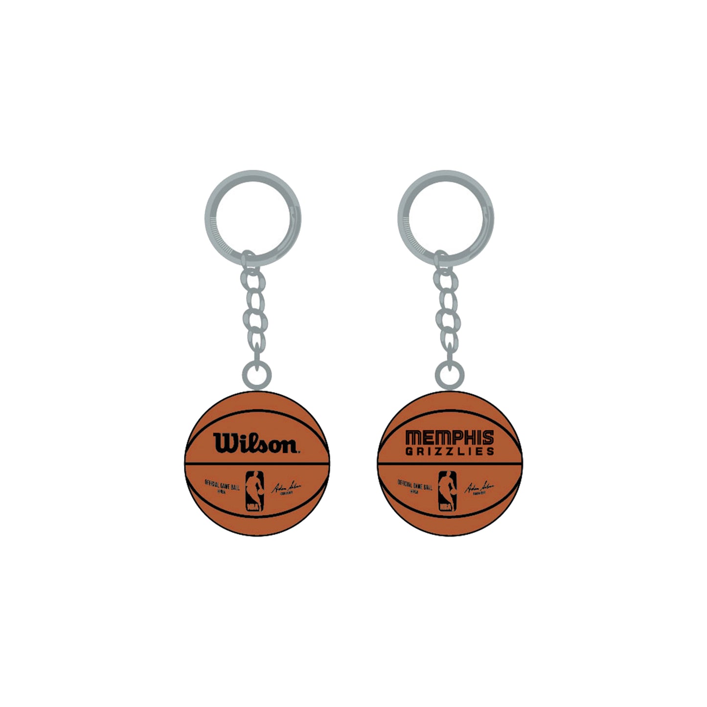 Memphis Grizzlies 3-D Basketball Keychain (wrong upc w/ lakers) Legacy - PSGLS0473767
