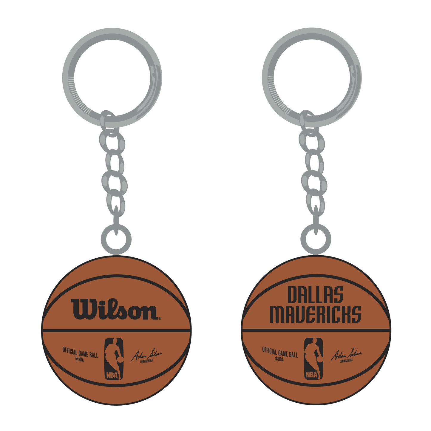 Dallas Mavericks 3-D Basketball Keychain Legacy - PSGLS0473782