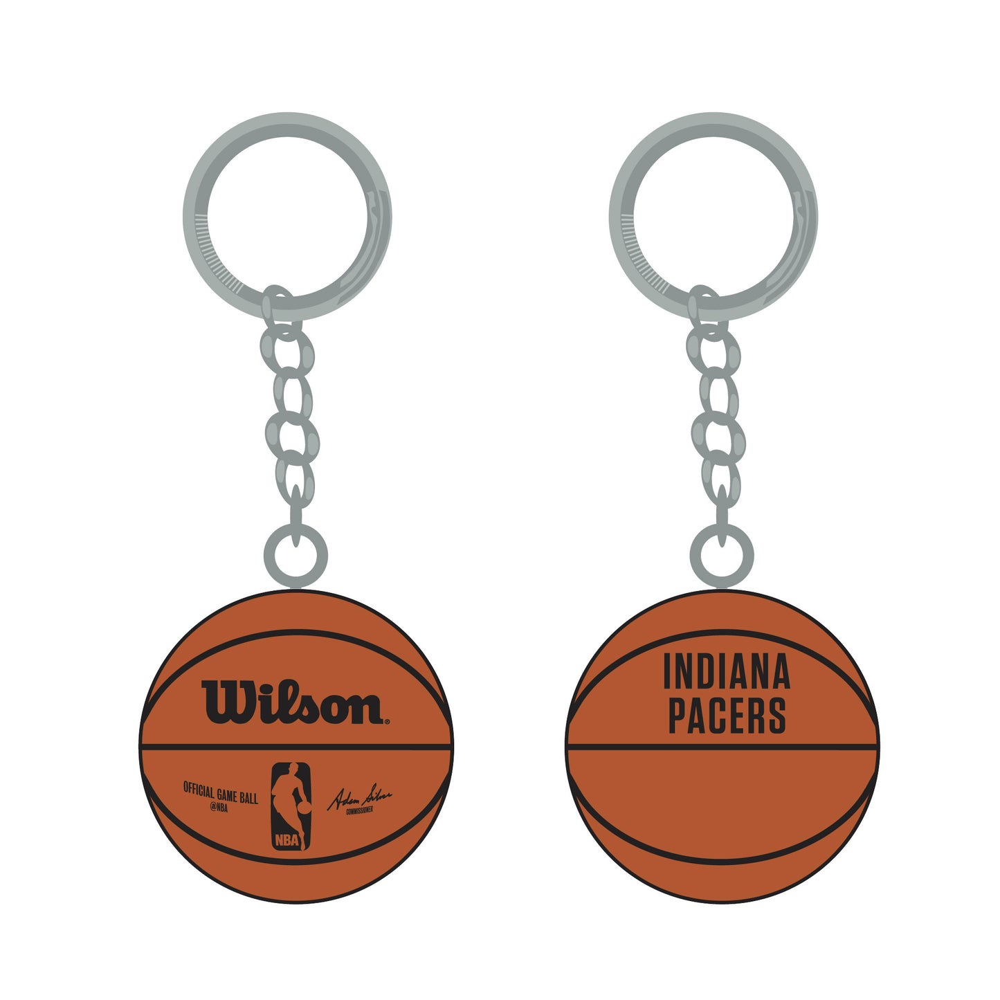 Indiana Pacers 3-D Basketball Keychain >> wilson need wipe - PSGLS0478160