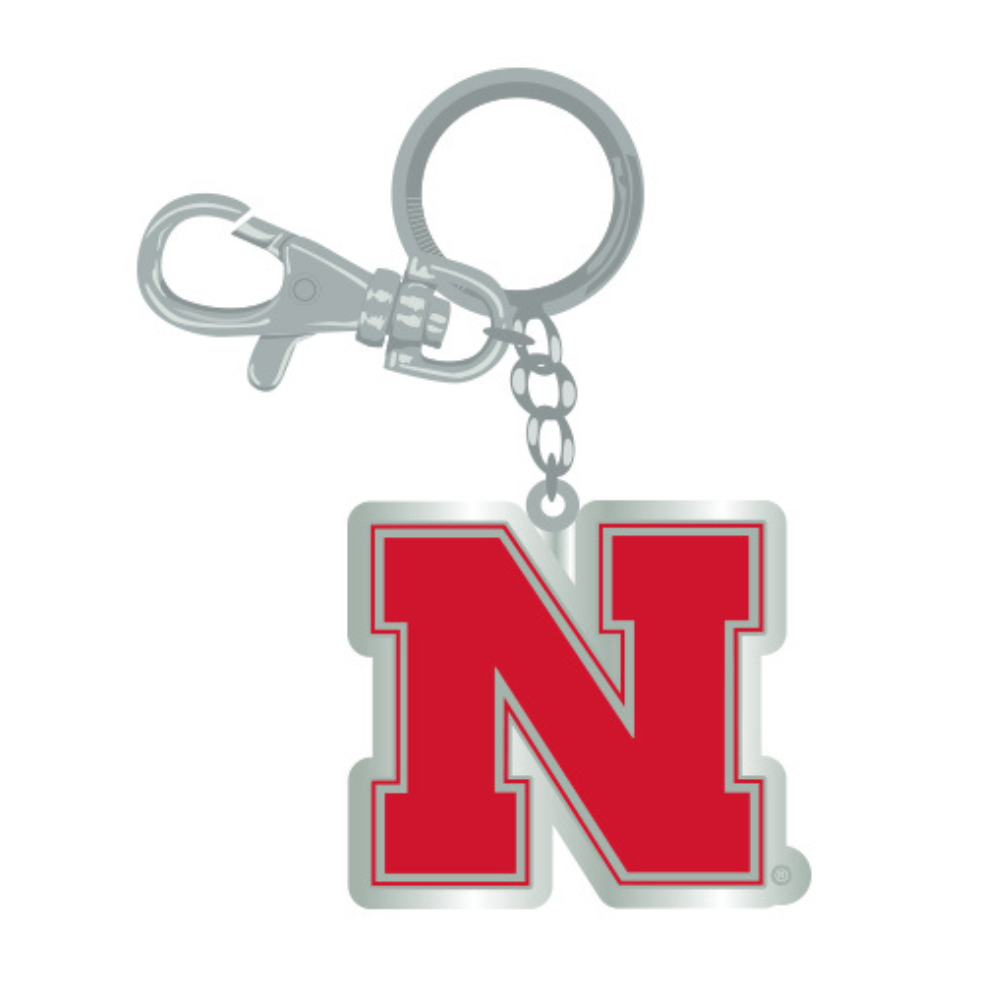 Nebraska Cornhuskers Keychain Zamac Logo - PSGLS0453040