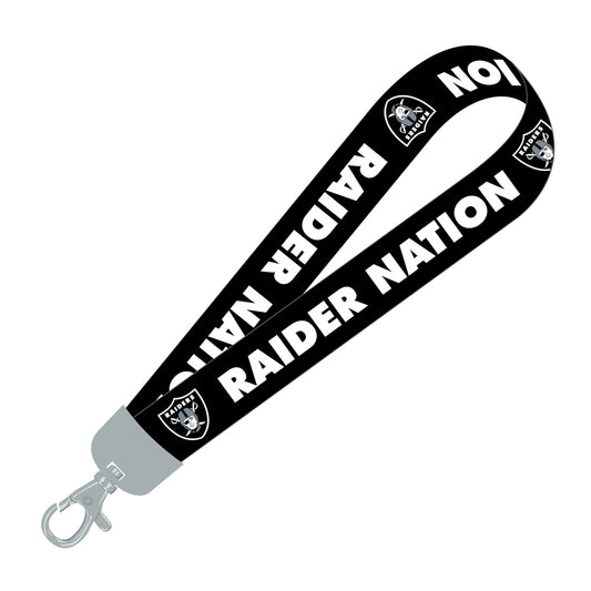 Las Vegas Raiders Wristlet Lanyard Black - Raider Nation - LWS120512C