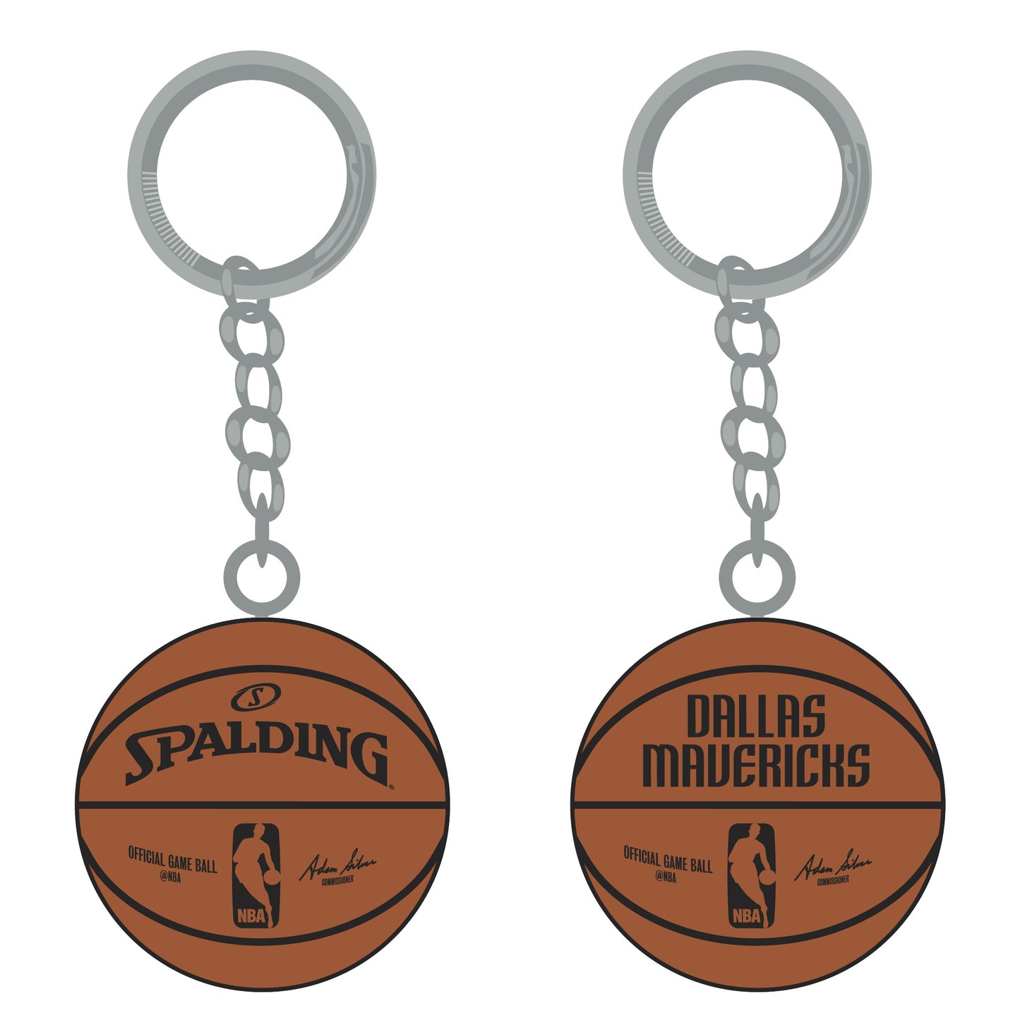 Dallas Mavericks 3-D Basketball Keychain - spalding - PSGLS0458116
